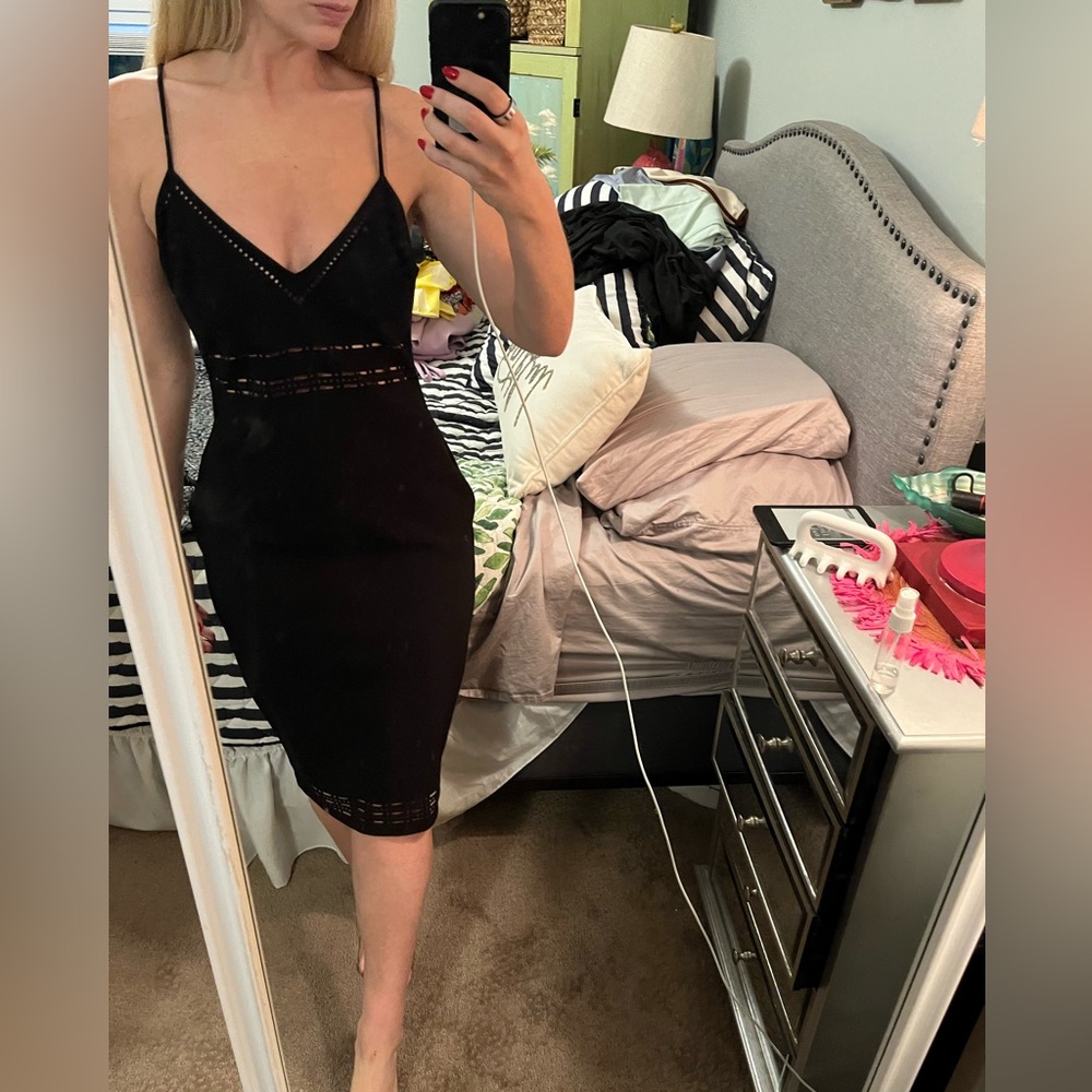 Likely Black bodycon cutout Dress